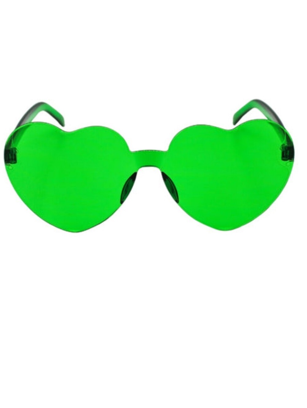 Heart-Shaped Green Lens Sunglasses